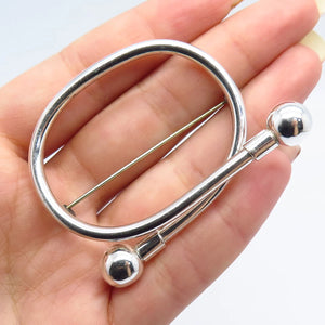 925 Sterling Silver Vintage Modernist Pin Brooch