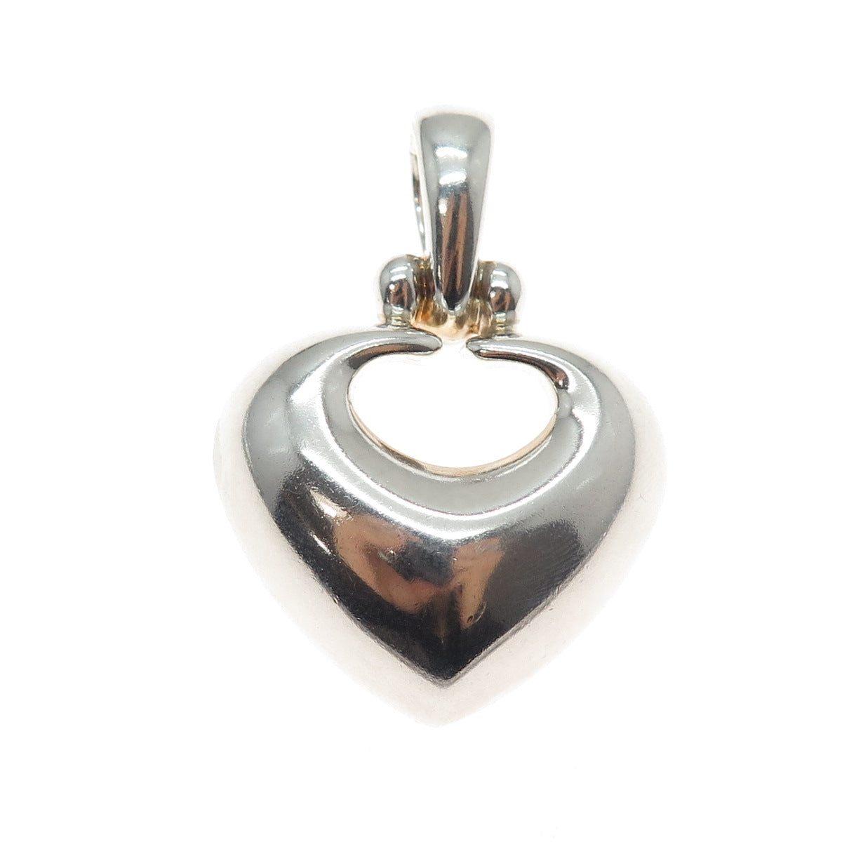 ESPO SIG Joseph Esposito 925 Sterling Silver Vintage Modernist Heart Pendant