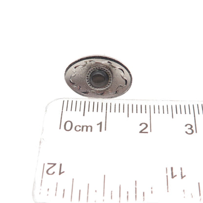 JML Diplomat 925 Sterling Silver Vintage Real Star Sapphire Tie Tack Lapel Pin