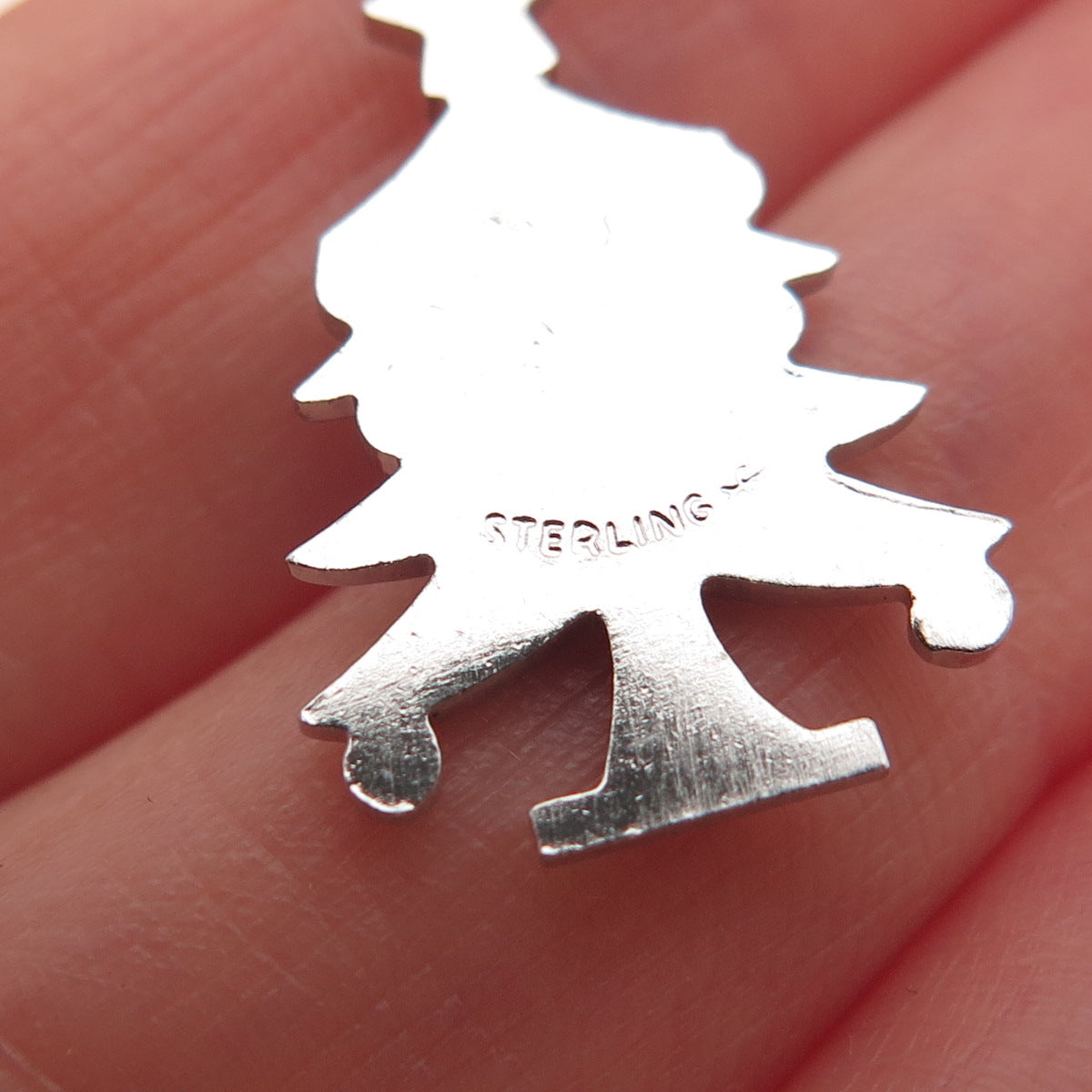 Griffith & Sons 925 Sterling Silver Vintage Enamel Christmas Tree Charm Pendant