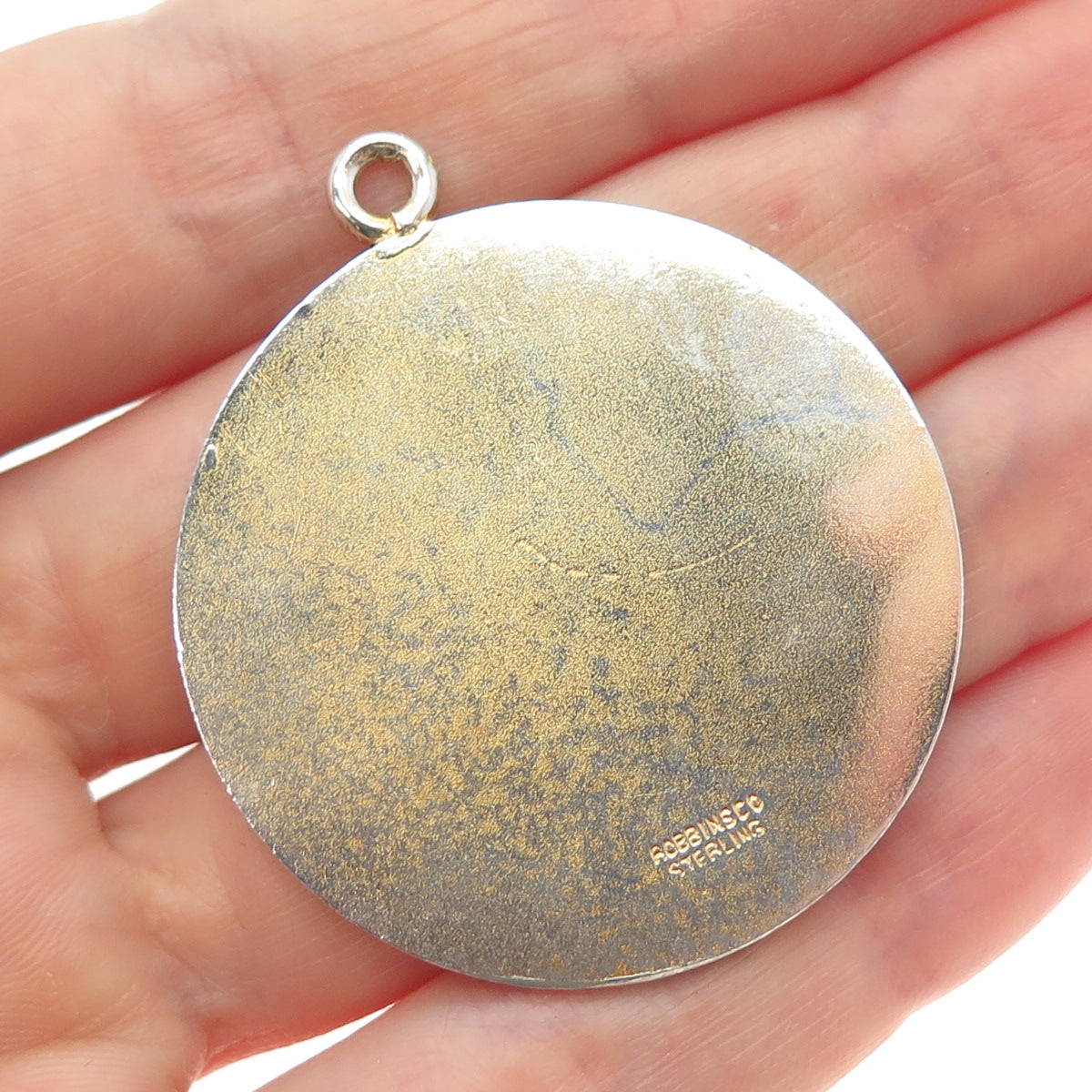 ROBBINS CO. 925 Sterling Gold Plated Vintage Enamel CT Valley Consistory Pendant