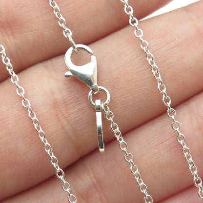 925 Sterling Silver "Matthew" Personalized Cable Chain Necklace 16"