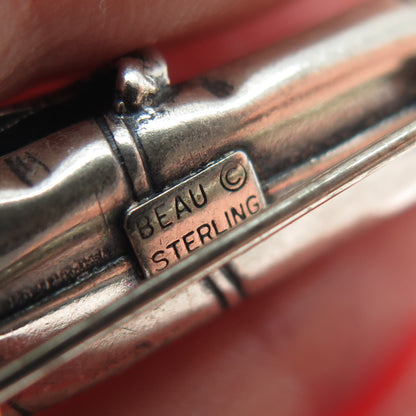 BEAU 925 Sterling Silver Vintage Golf Club Oxidized Pin Brooch