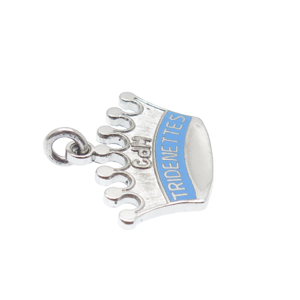 925 Sterling Silver Vintage Enamel CdM Tridenettes Charm Pendant