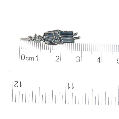 DANECRAFT 925 Sterling Silver Vintage Graduate Oxidized Pendant