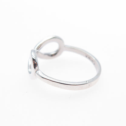 925 Sterling Silver Vintage Infinity Ring Size 5.25
