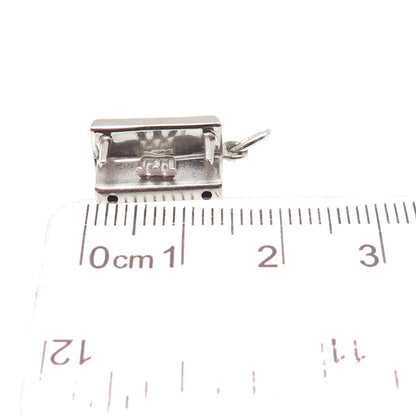 Carl Art 925 Sterling Silver Antique Art Deco Piano 3D Mini Charm Pendant