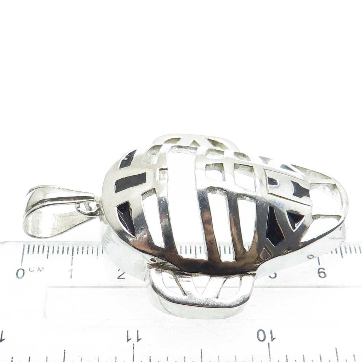 925 Sterling Silver Vintage Baseball Catcher's Mask Pendant
