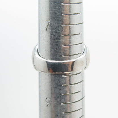 925 Sterling Silver Vintage Ribbed Interlocked Ring Size 8.25