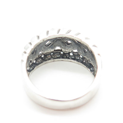 925 Sterling Silver Vintage Wicker Ring Size 6.75