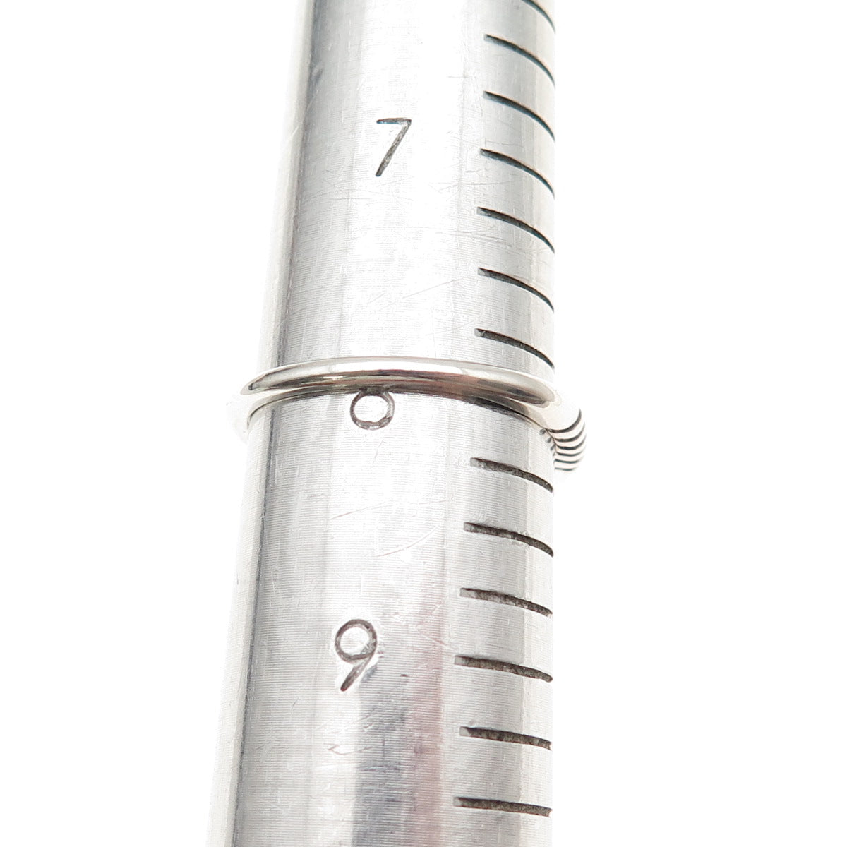 Carolyn Pollack 925 Sterling Silver Vintage Real MOP Inlay Stackable Ring Size 8