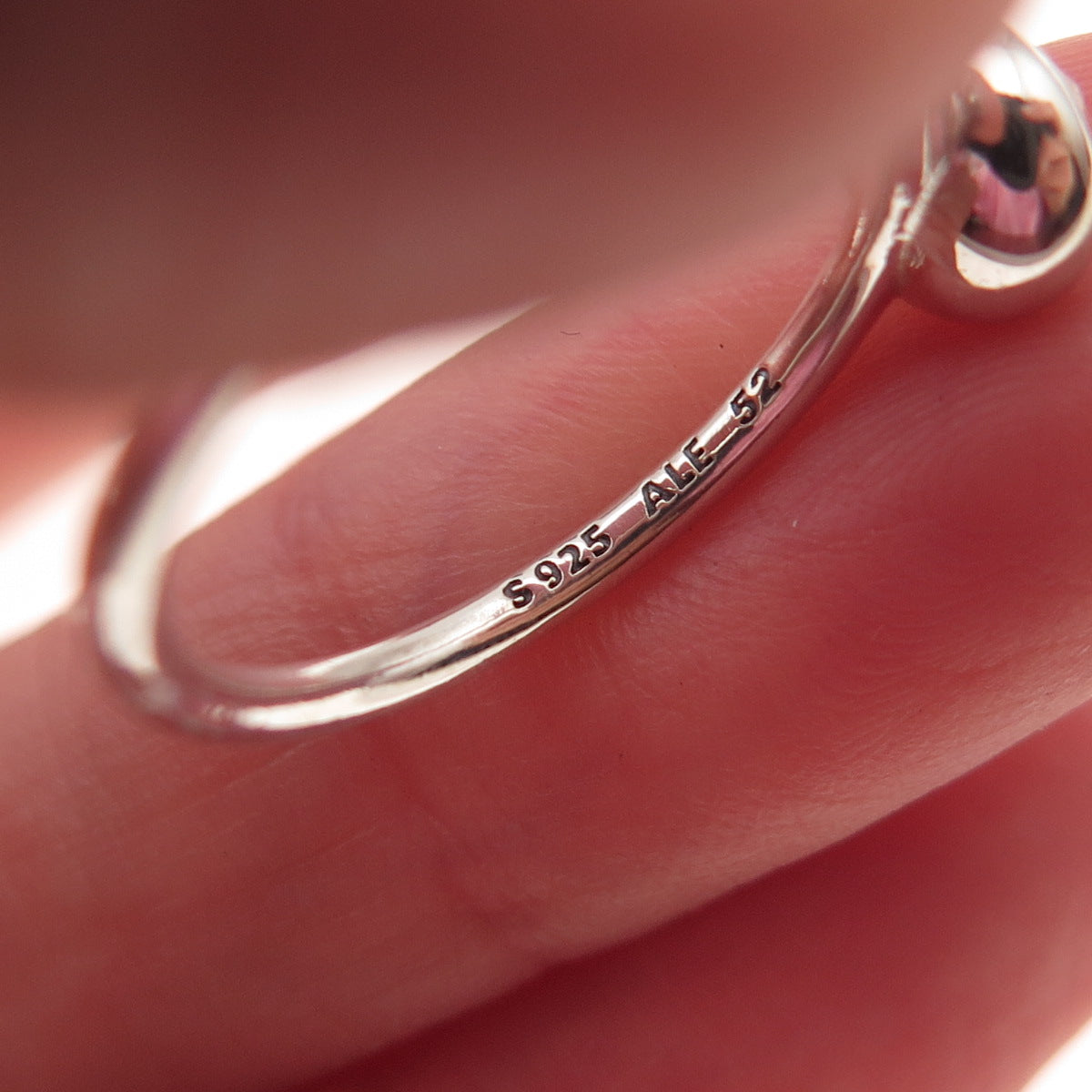 Pandora 925 Sterling Silver Clear Crystal Poetic Droplet Ring Size 6