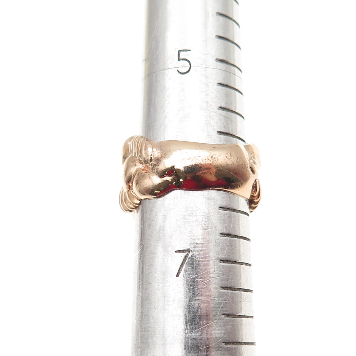 JCM Jacmel Mauritius 925 Sterling Silver Gold Plated Woven Ring Size 6.25