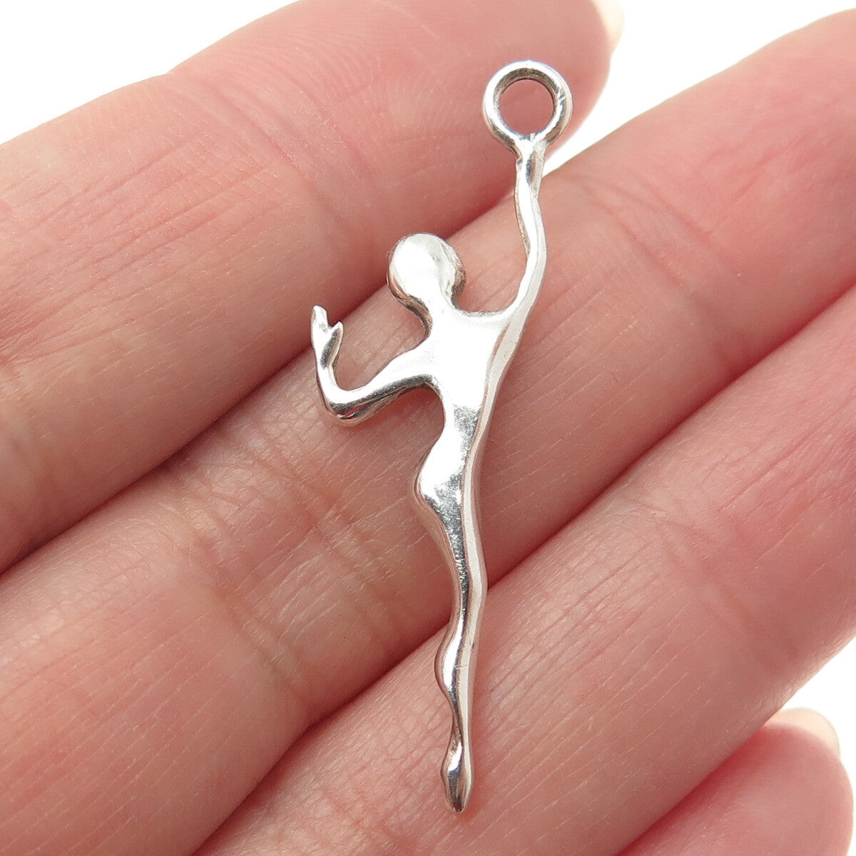 925 Sterling Silver Vintage 1983 CJG London Modernist Dancer Charm Pendant