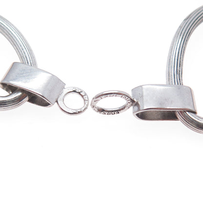 FORSTNER Sterling Silver Antique Art Deco Oval Link Bracelet 7" (missing lock)