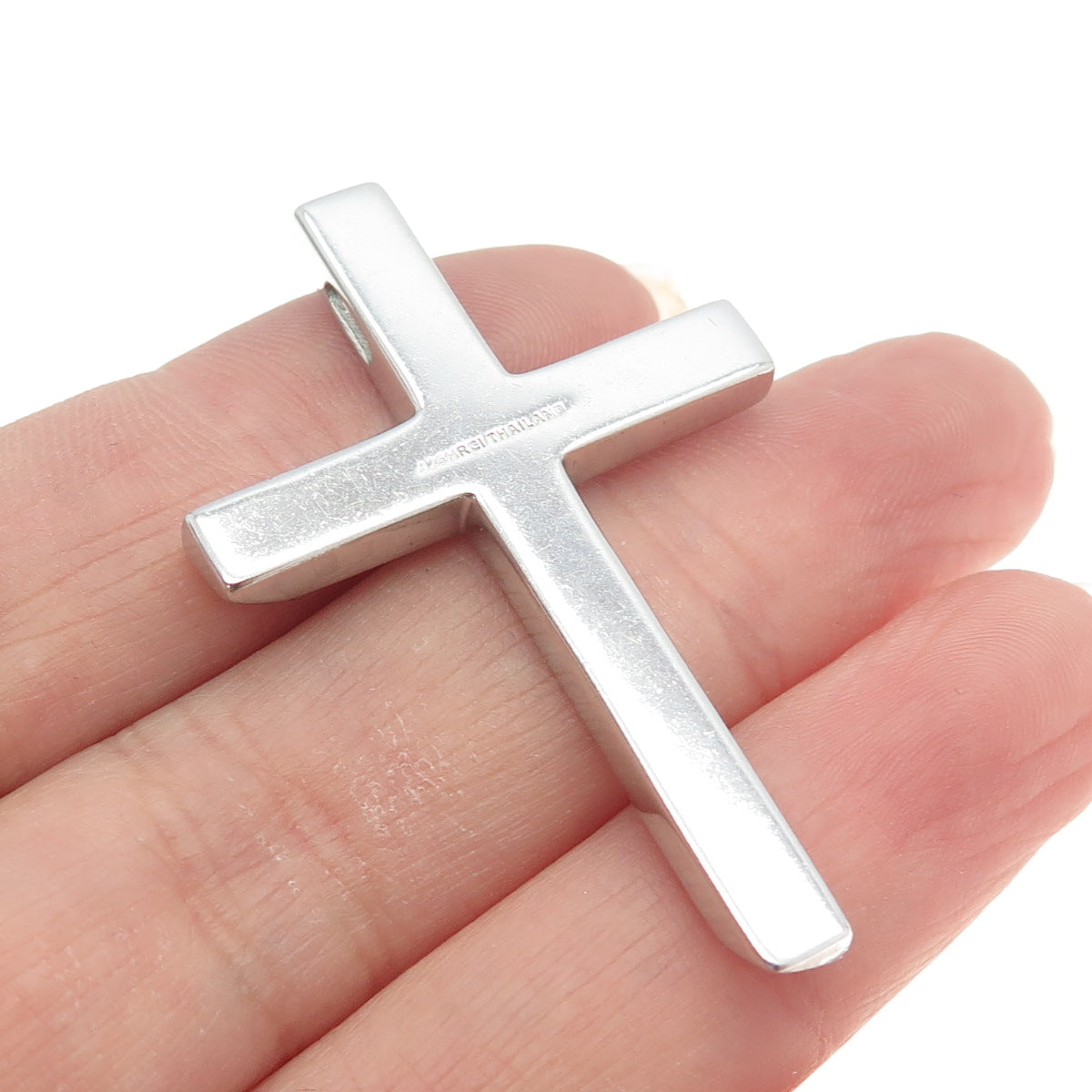 HRCI 925 Sterling Silver Vintage Textured Cross Slide Pendant