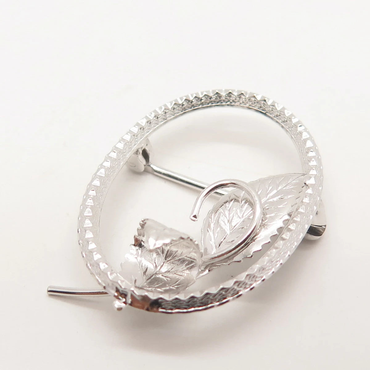 925 Sterling Silver Vintage Curtis Curtman Leaf Pin Brooch