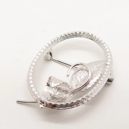 925 Sterling Silver Vintage Curtis Curtman Leaf Pin Brooch