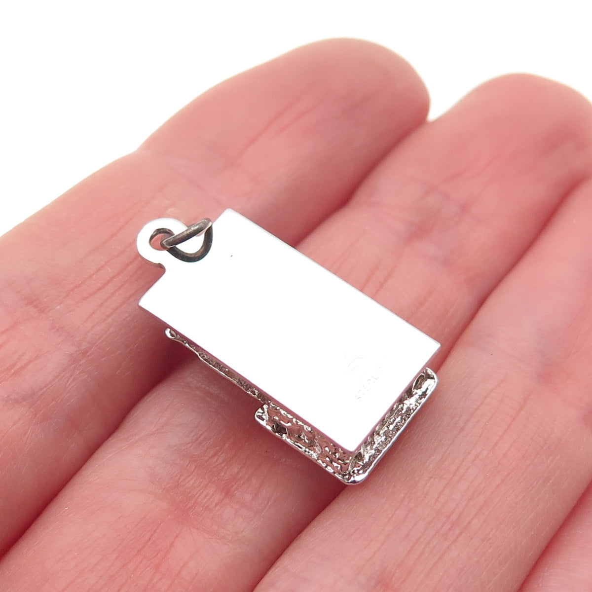 Spencer Co. 925 Sterling Silver Vintage House 3D Mini Charm Pendant