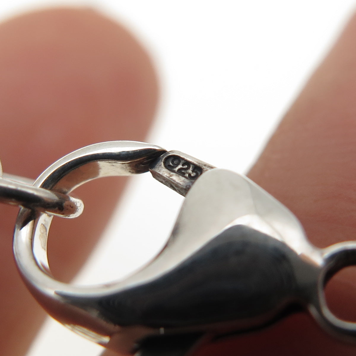 925 Sterling Silver Vintage Spiga Chain Necklace 16"