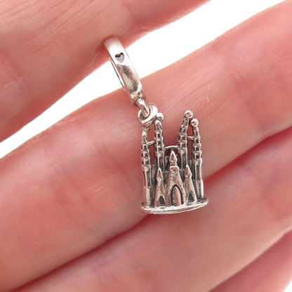 Pandora 925 Sterling Silver C Z Barcelona Sagrada Familia Dangle Charm