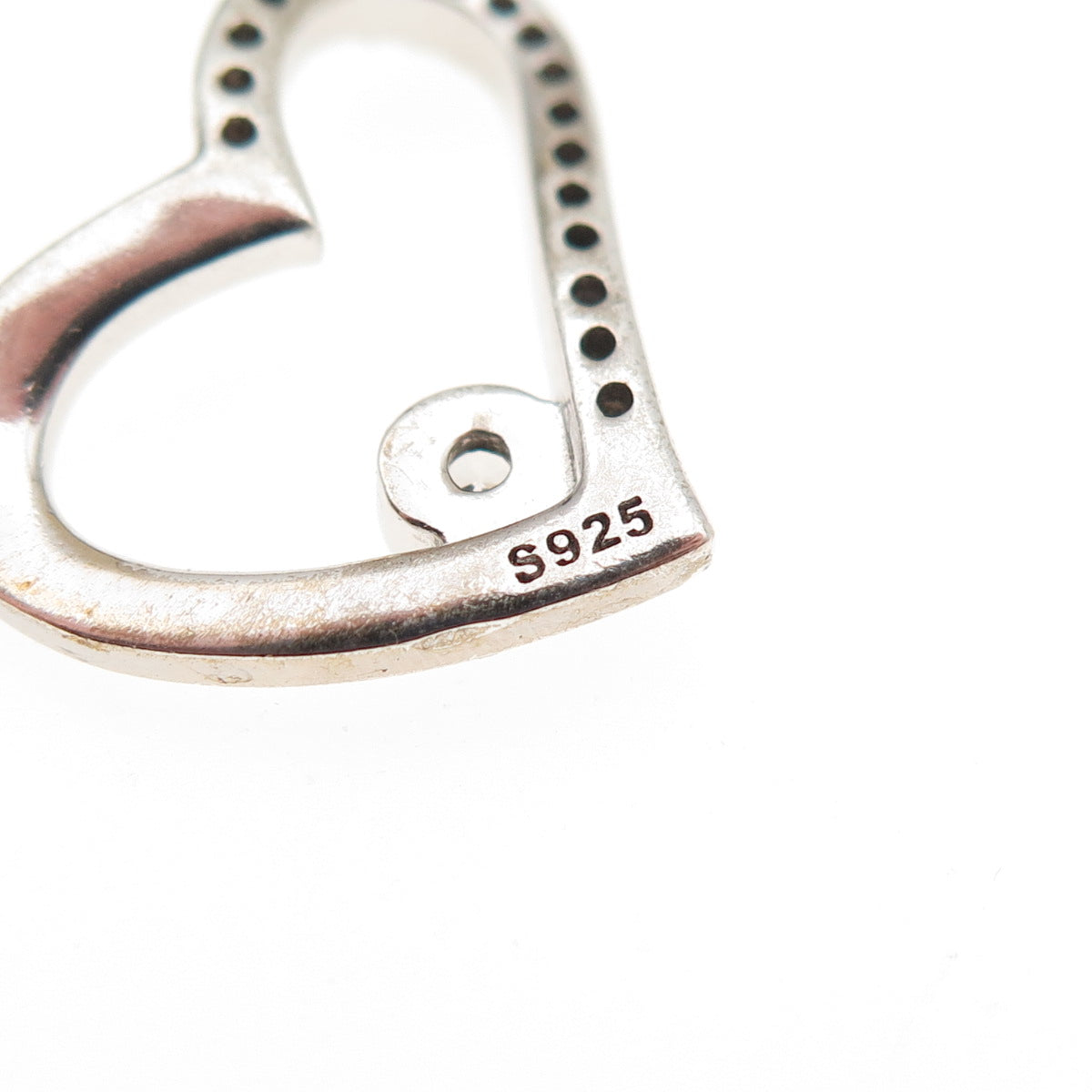 925 Sterling Silver Round-Cut C Z Love You Mom Heart Cable Chain Necklace 18"