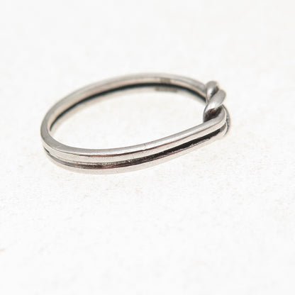 James Avery 925 Sterling Silver Vintage Love Knot Oxidized Ring Size 6.75