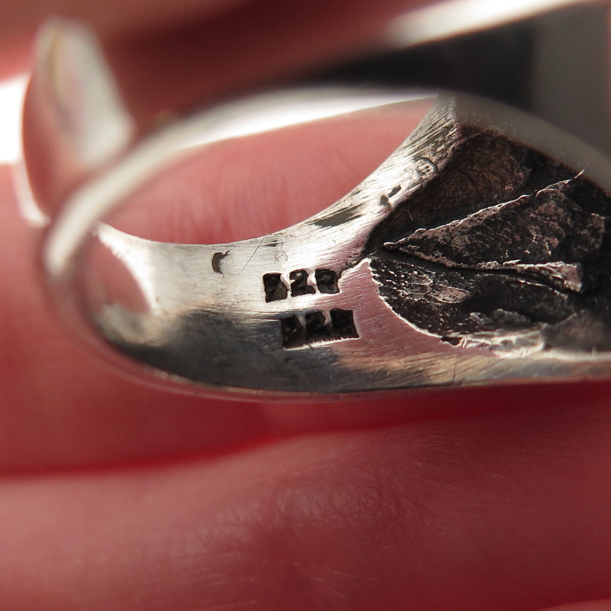 925 Sterling Silver Vintage Allah Islam Religious Oxidized Signet Ring Size 9