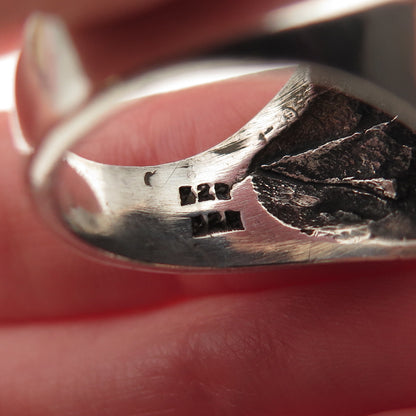 925 Sterling Silver Vintage Allah Islam Religious Oxidized Signet Ring Size 9