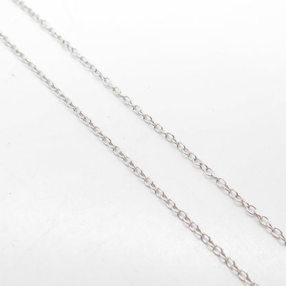 925 Sterling Silver Love Ring Cable Chain Necklace 18"
