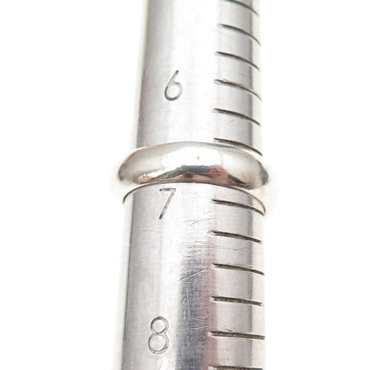 Ernst 925 Sterling Silver Vintage Modernist Spiral Oxidized Ring Size 7