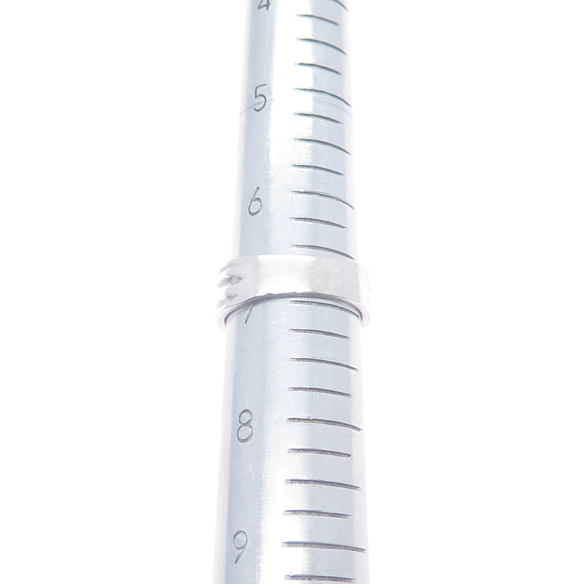 925 Sterling Silver Vintage Modernist Crisscross Oxidized Ring Size 7