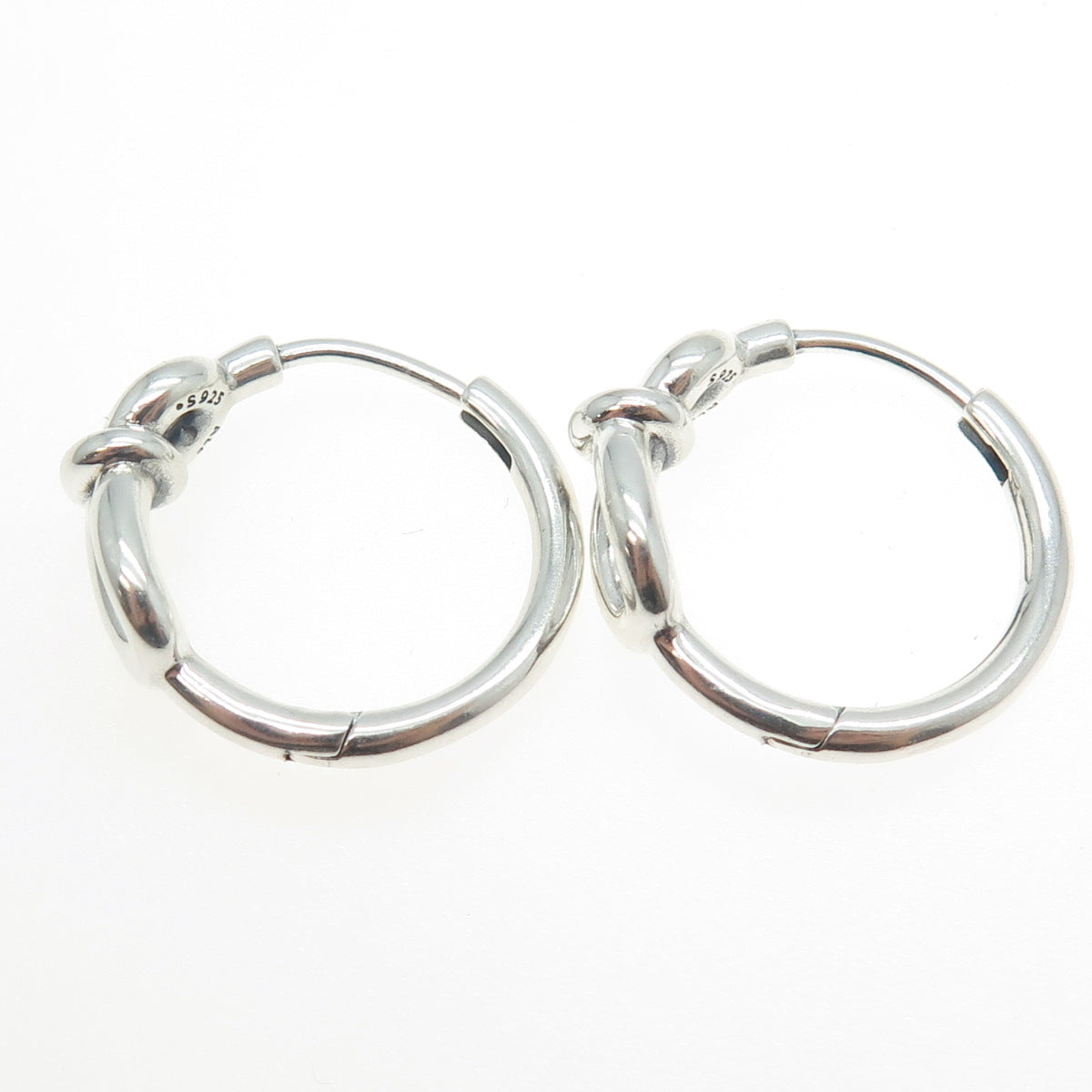 PANDORA 925 Sterling Silver Infinity Knot Hoop Earrings