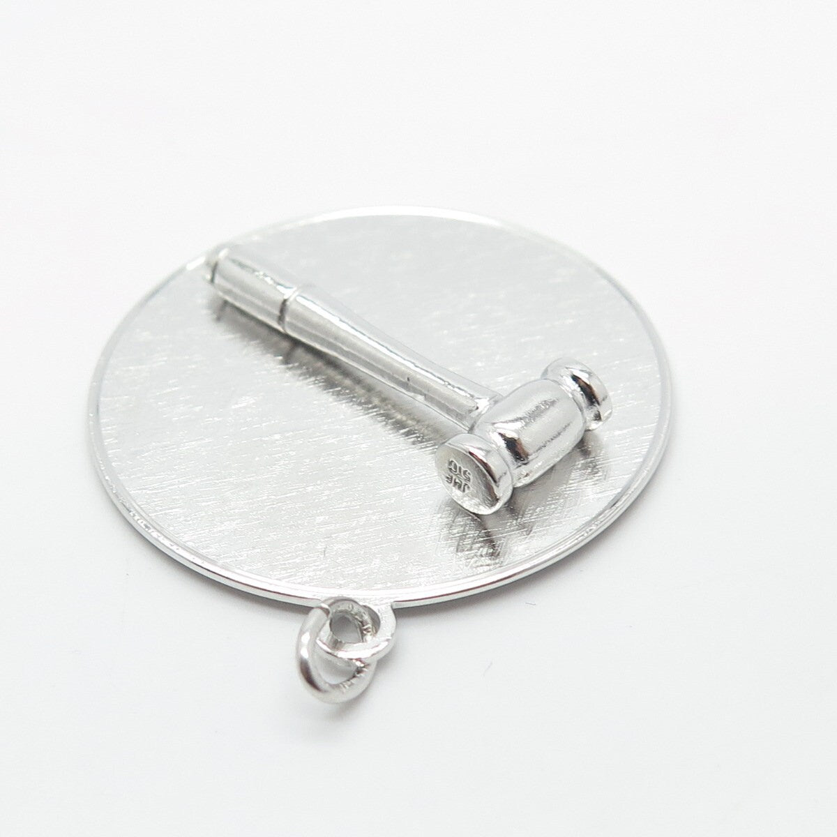 925 Sterling Silver Vintage JMF STG Hammer Pendant