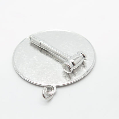 925 Sterling Silver Vintage JMF STG Hammer Pendant