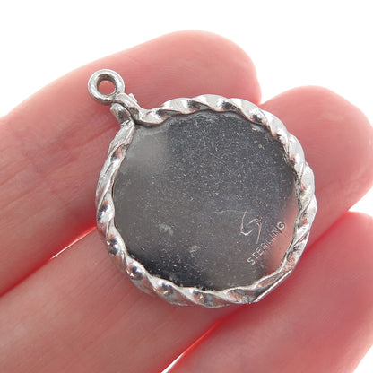 SPENCER CO. 925 Sterling Silver Vintage "Merry Christmas" Engraved Bells Pendant