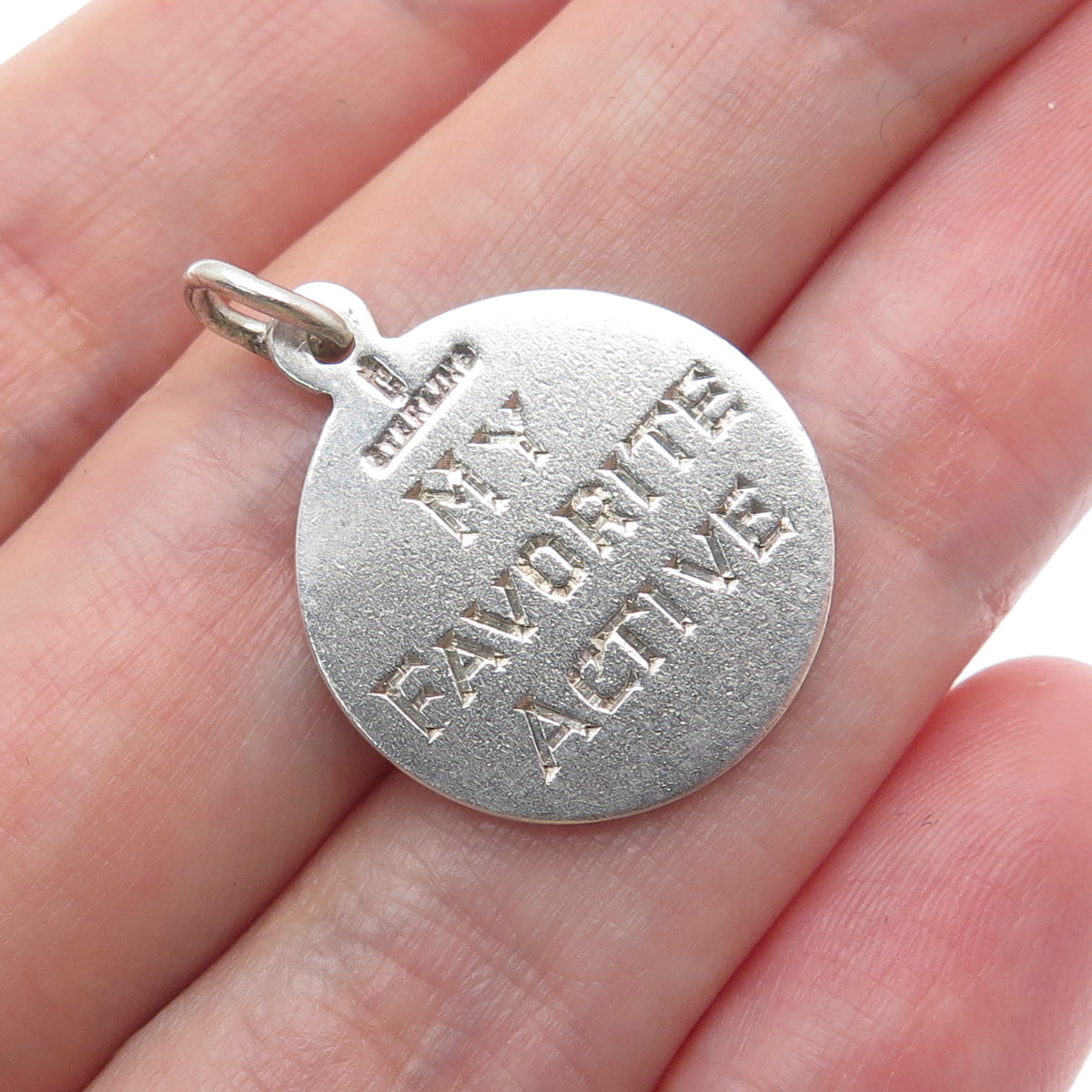 CHARLES THOMAE Sterling Vintage Alpha Delta Pi Sorority Engraved Mini Pendant