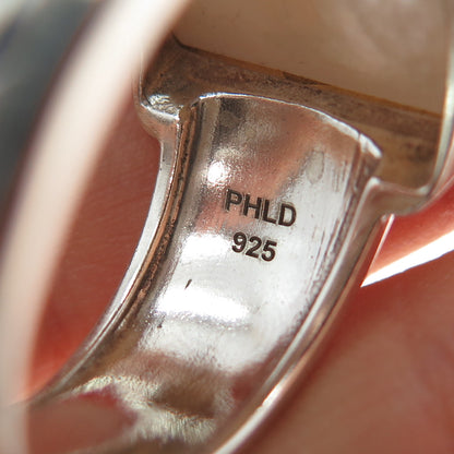 PHLD PlayHardLookDope 925 Sterling Silver Real Mother-of-Pearl Ring Size 11