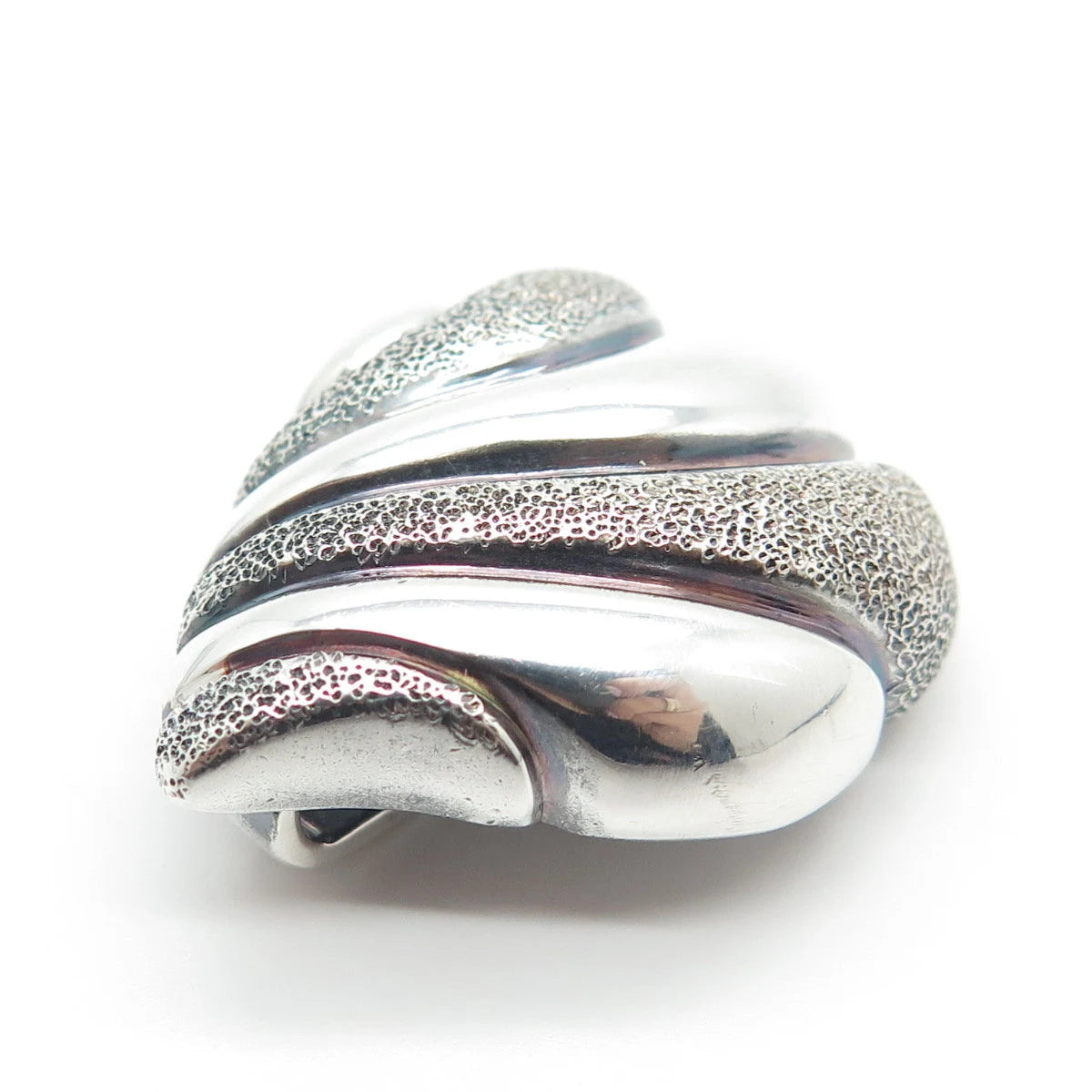 925 Sterling Silver Vintage Italy Milor Ribbed Pendant