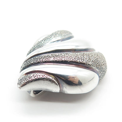 925 Sterling Silver Vintage Italy Milor Ribbed Pendant