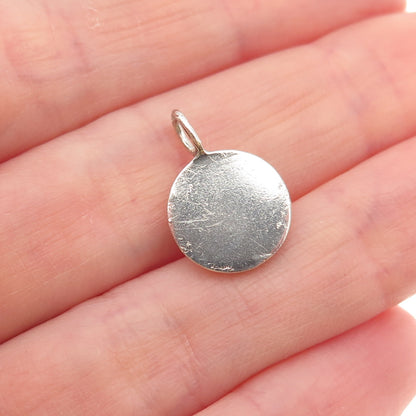 925 Sterling Silver Vintage XOXO Kisses & Hugs Mini Charm Pendant