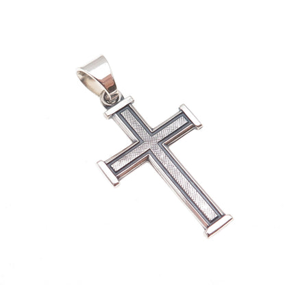 Rand & Paseka 925 Sterling Silver Vintage Cross Oxidized Charm Pendant