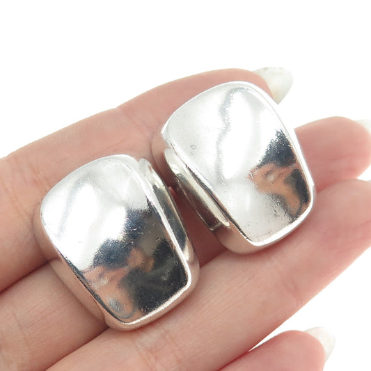 ROBERT LEE MORIS 925 Sterling Silver Vintage Modernist Omega Back Earrings