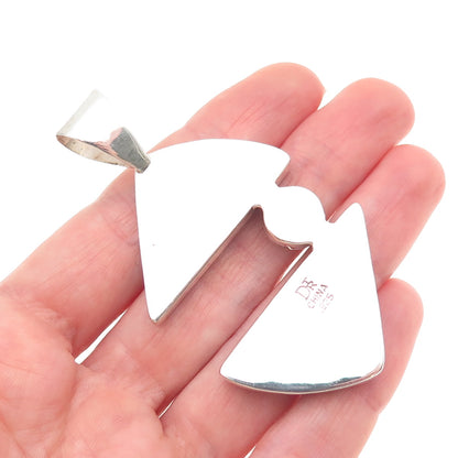 Jay King Desert Rose 925 Sterling Silver Vintage Real Turquoise Amethyst Pendant