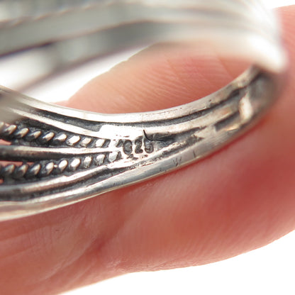 CHATEAU D'ARGENT Sterling Silver Vintage Real Citrine Oxidized Ring Size 8.25