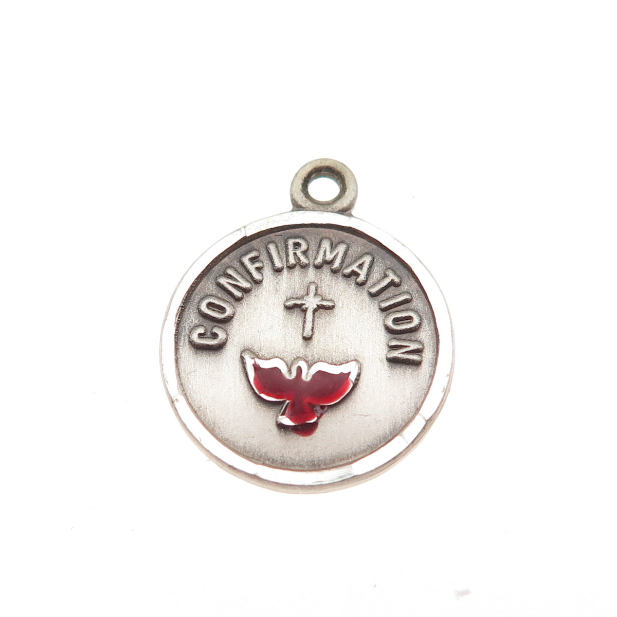 Bliss 925 Sterling Silver Vintage Enamel Confirmation Mini Charm Pendant