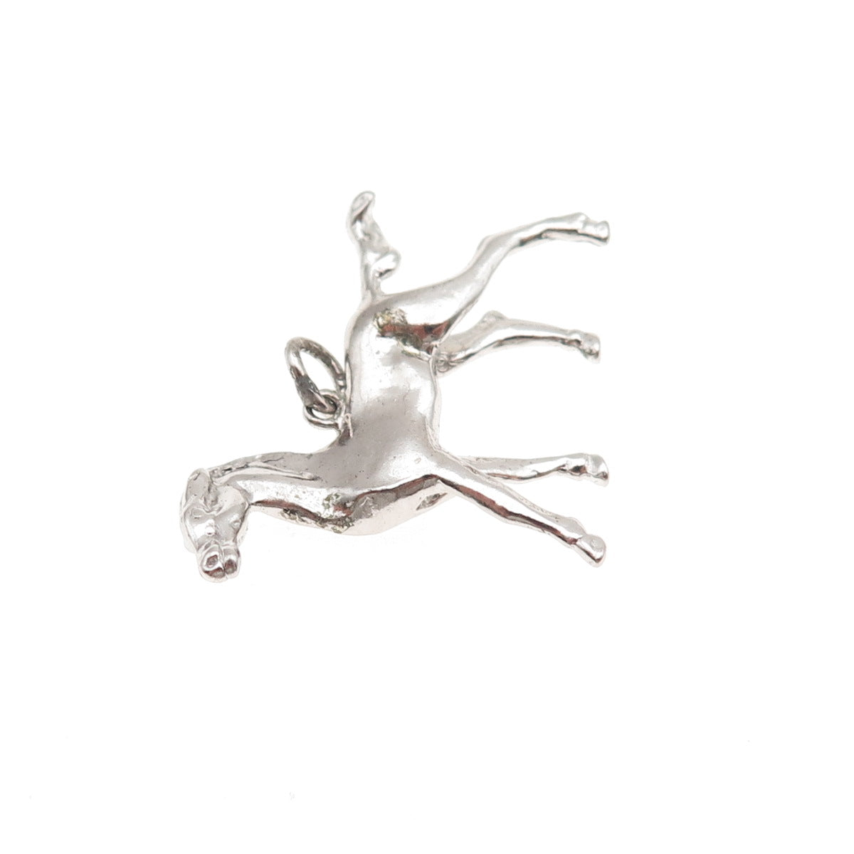 Wells 925 Sterling Silver Vintage Wild Horse Charm Pendant