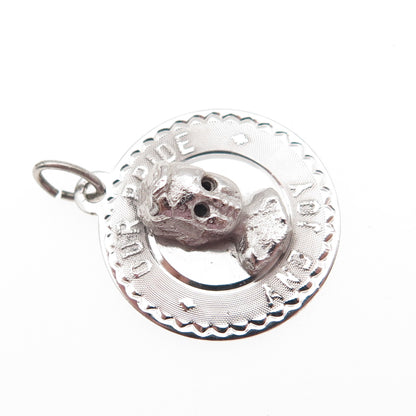 925 Sterling Silver Vintage Our Pride & Joy Boy Charm Pendant