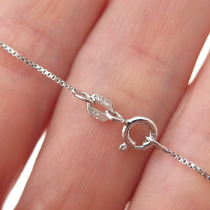 925 Sterling Silver Real Multi-Color Tourmaline Cross Box Chain Necklace 18"