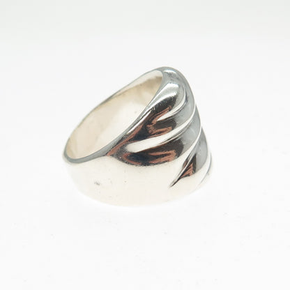 MWS Mark Wasserman Samara Sterling Silver Vintage Modernist Wavy Ring Size 5.75